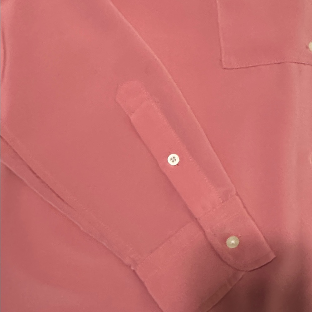 EUC Lauren Ralph Lauren long sleeve full button dusty rose tunic shirt. Size M - Picture 4 of 8